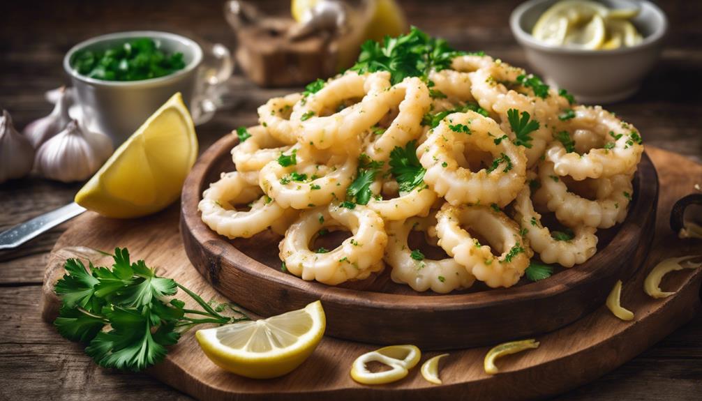 squid with lemon butter