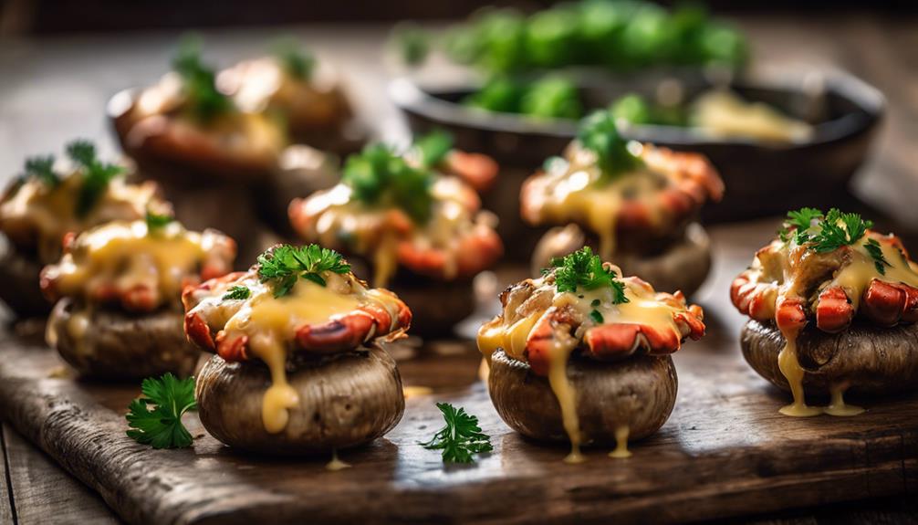 stuffed lobster mushroom delight