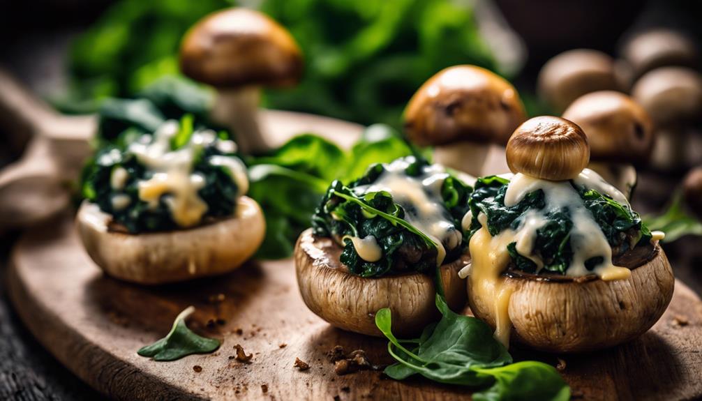 stuffed mushrooms with spinach