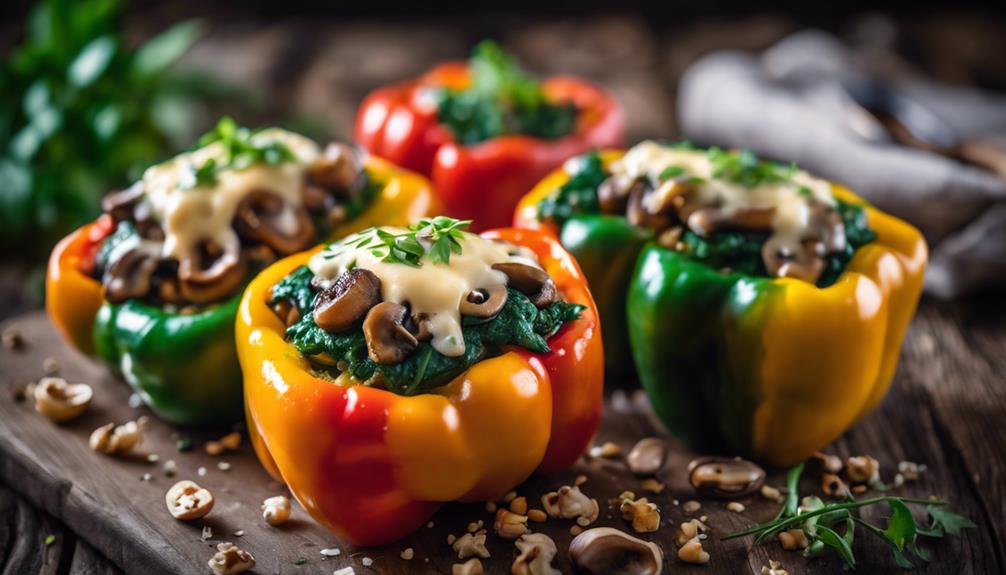 stuffed peppers with spinach