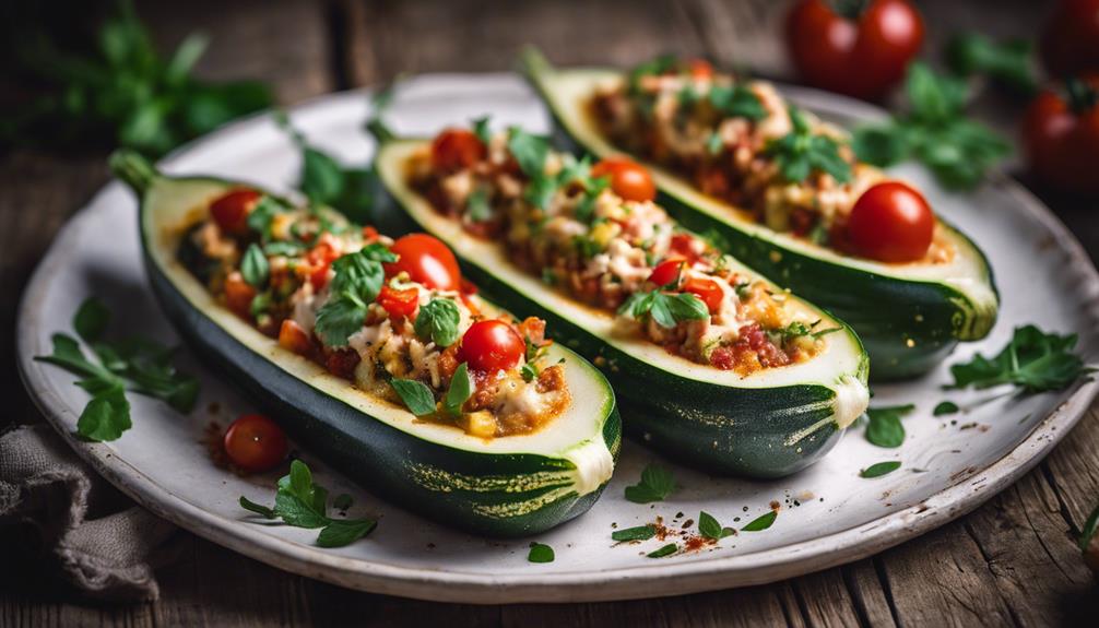 stuffed zucchini boat recipe