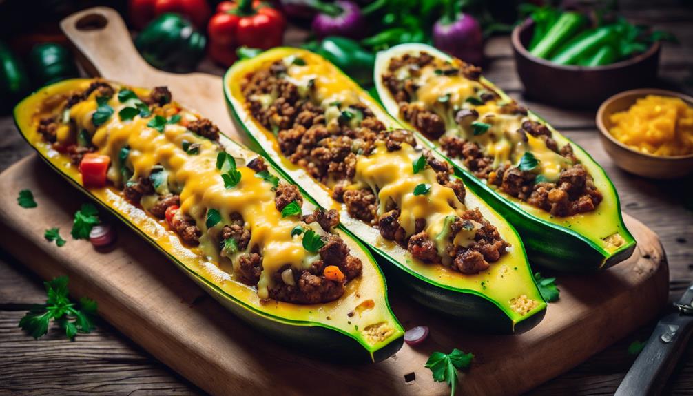 stuffed zucchini boat recipe