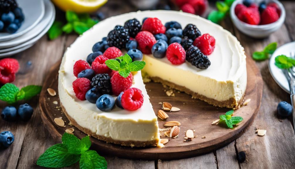 tarta queso keto sin horno