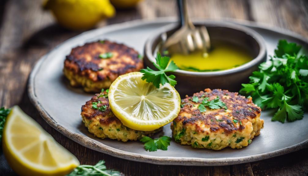 tuna cakes with lemon