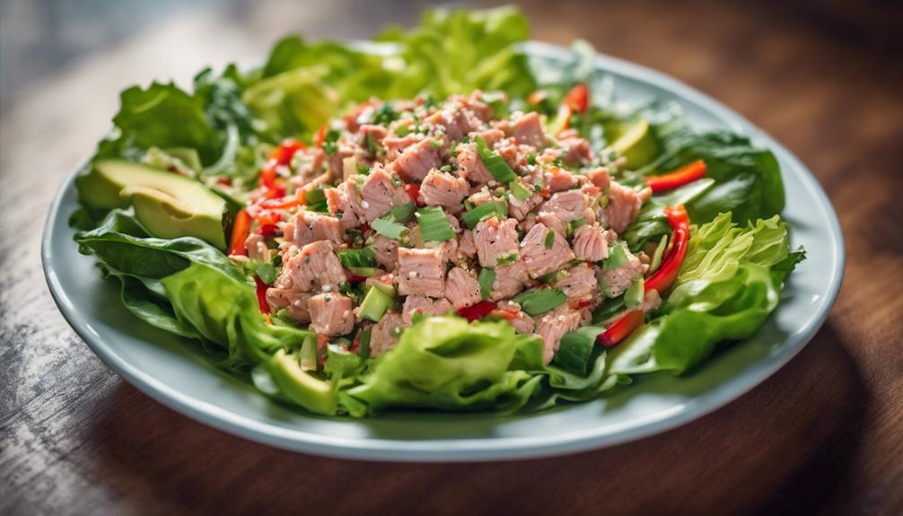 tuna salad in lettuce