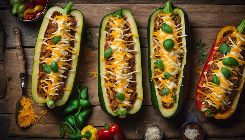 turkey stuffed zucchini boats