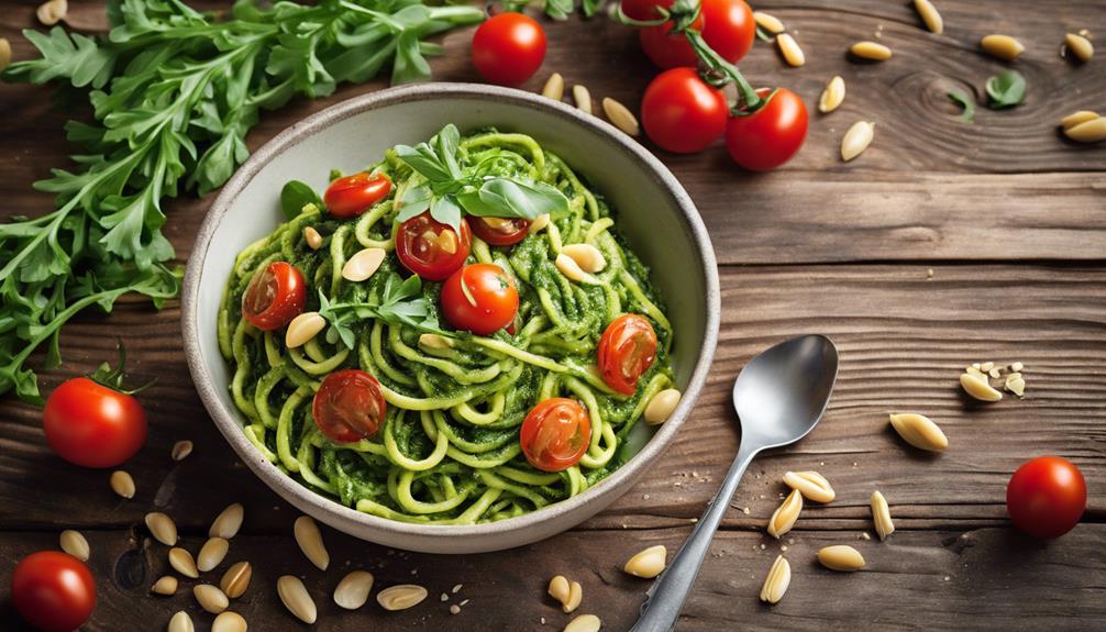 zoodles con pesto de r cula