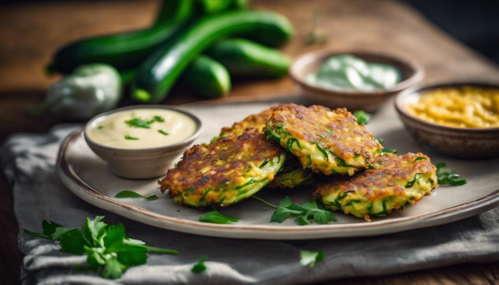 zucchini and cheese fritters