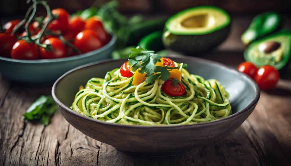 zucchini noodle avocado sauce