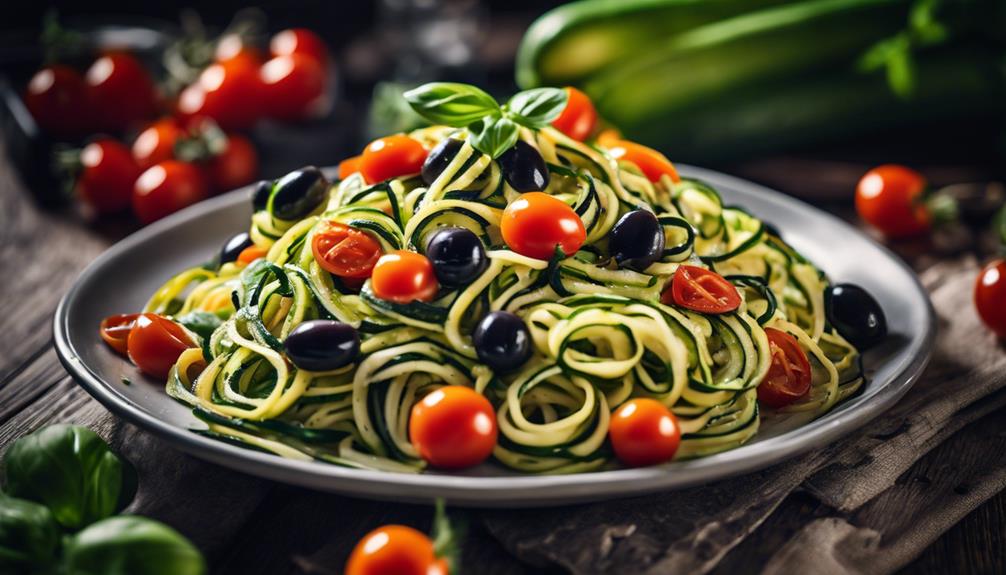 zucchini noodle italian salad